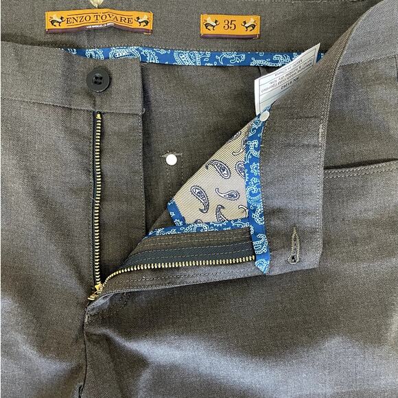 Enzo Tovare Berlin 20 Stretch Cotton Pant Straight Leg Sz 35 Casual Heritage NEW - Picture 3 of 15